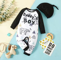 "Daddy's boy jumpsuit and hat