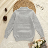 Mock Neck Textured Knit Sweater