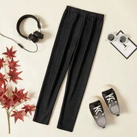 100% Cotton Denim Leggings - Black