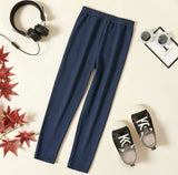 100% Cotton Denim Leggings - Blue