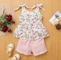 Pretty in Pink Floral Tank and Shorts Set