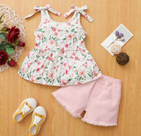 Pretty in Pink Floral Tank and Shorts Set