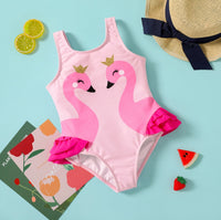 Twin Flamingo One-piece Swimsuit