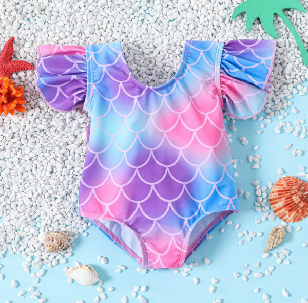 Mermaid and Bow One-piece Swim suit