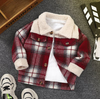 Burgundy Plaid Jacket